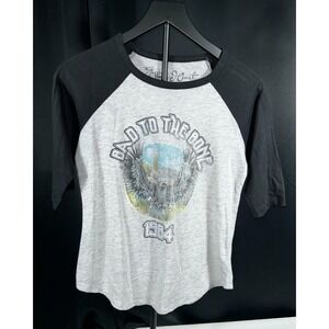 Gypsy Heart "Bad to the Bone" Raglan Baseball Tee Small 1984 Graphic Grunge Rock
